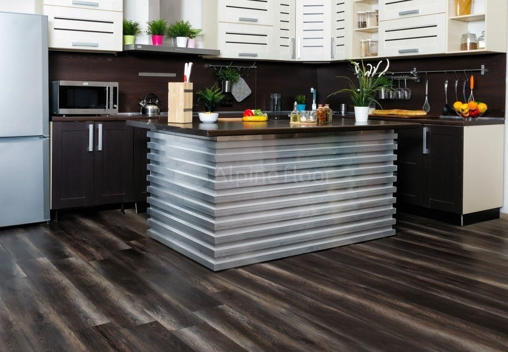 Кварцвиниловая плитка "Alpine Floor" Орех Темный  (1219*184*2мм) — купить в Уссурийске