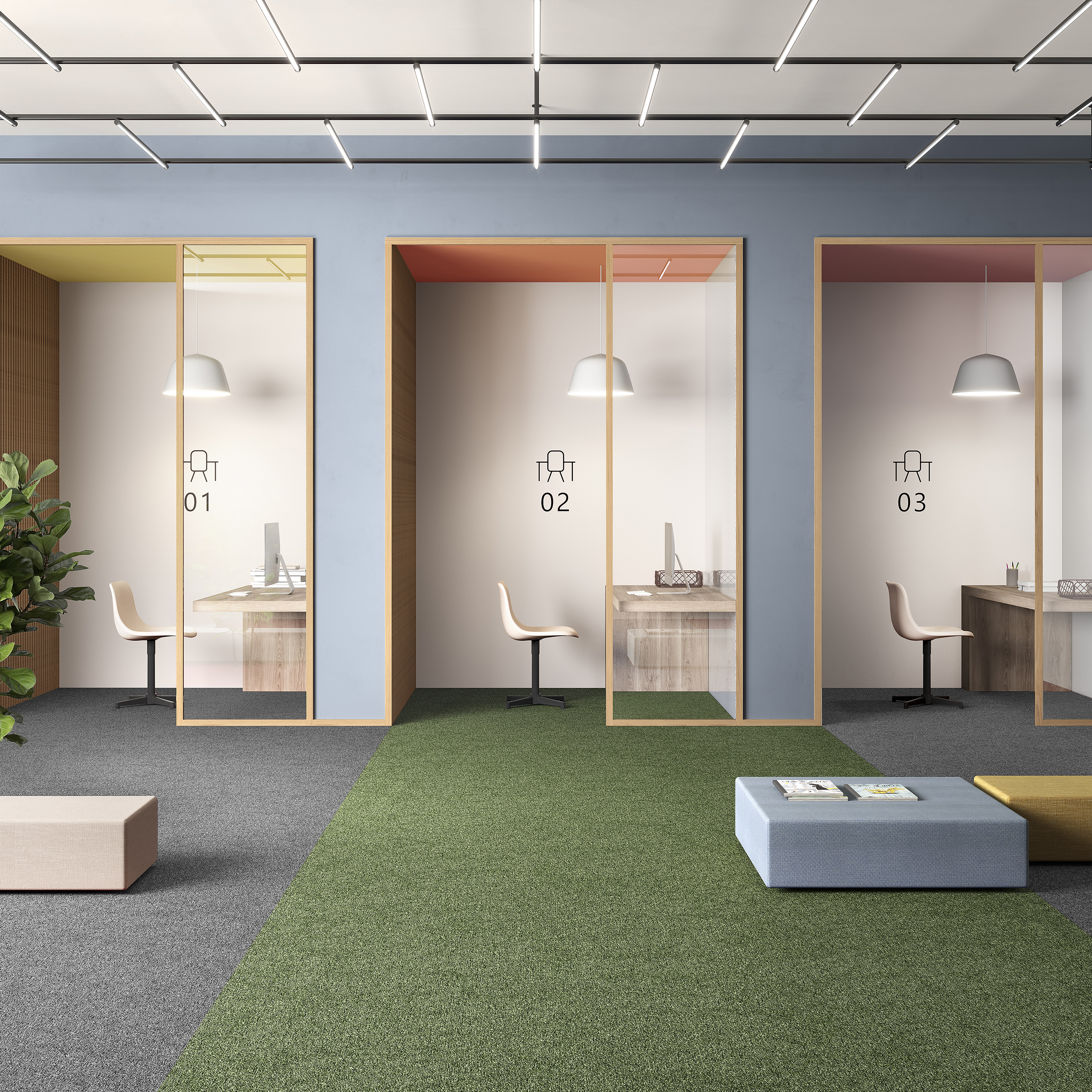 Ковровая плитка Medusa Tile 21 (500*500*5 мм) — купить в Уссурийске