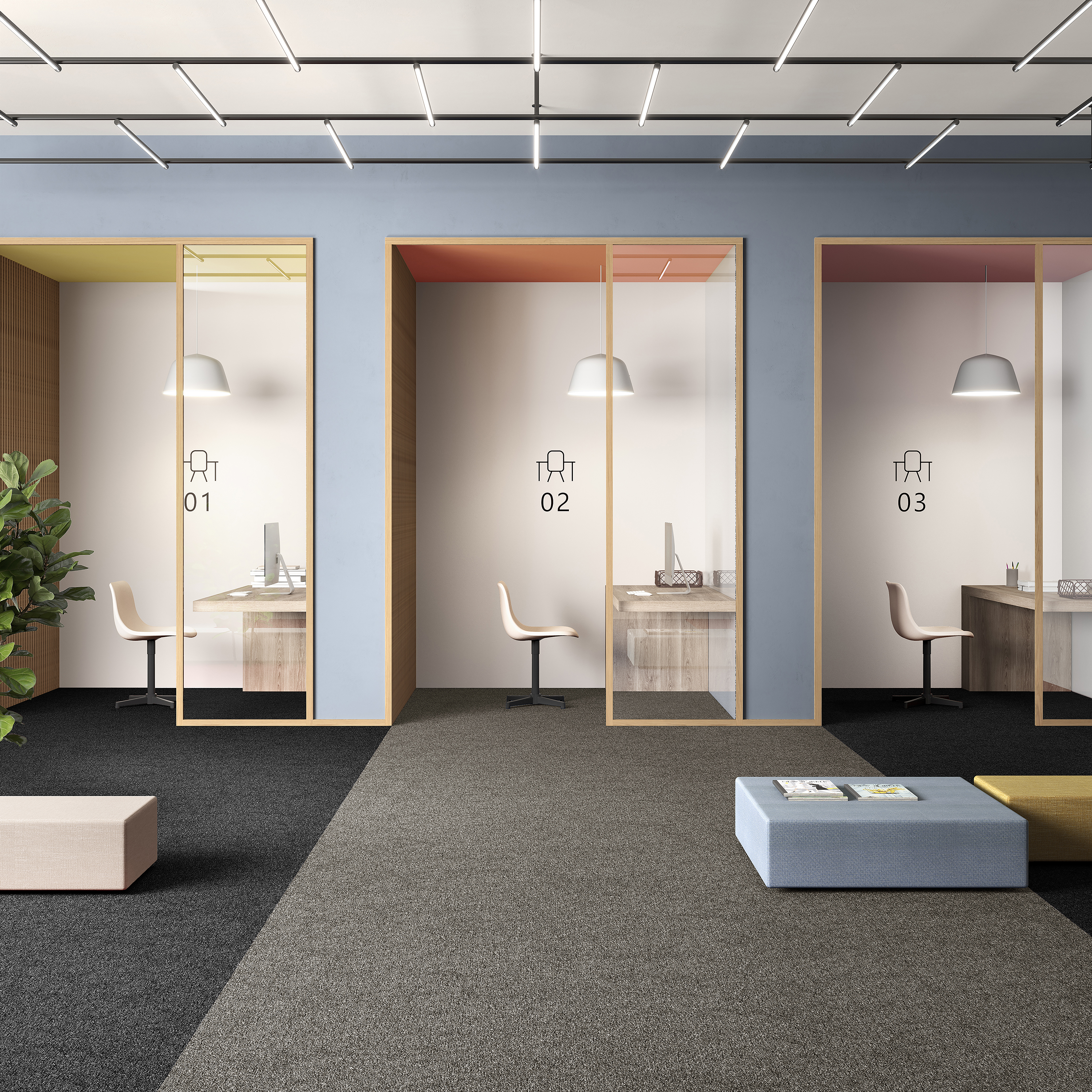 Ковровая плитка Medusa Tile 40 (500*500*5 мм) — купить в Уссурийске