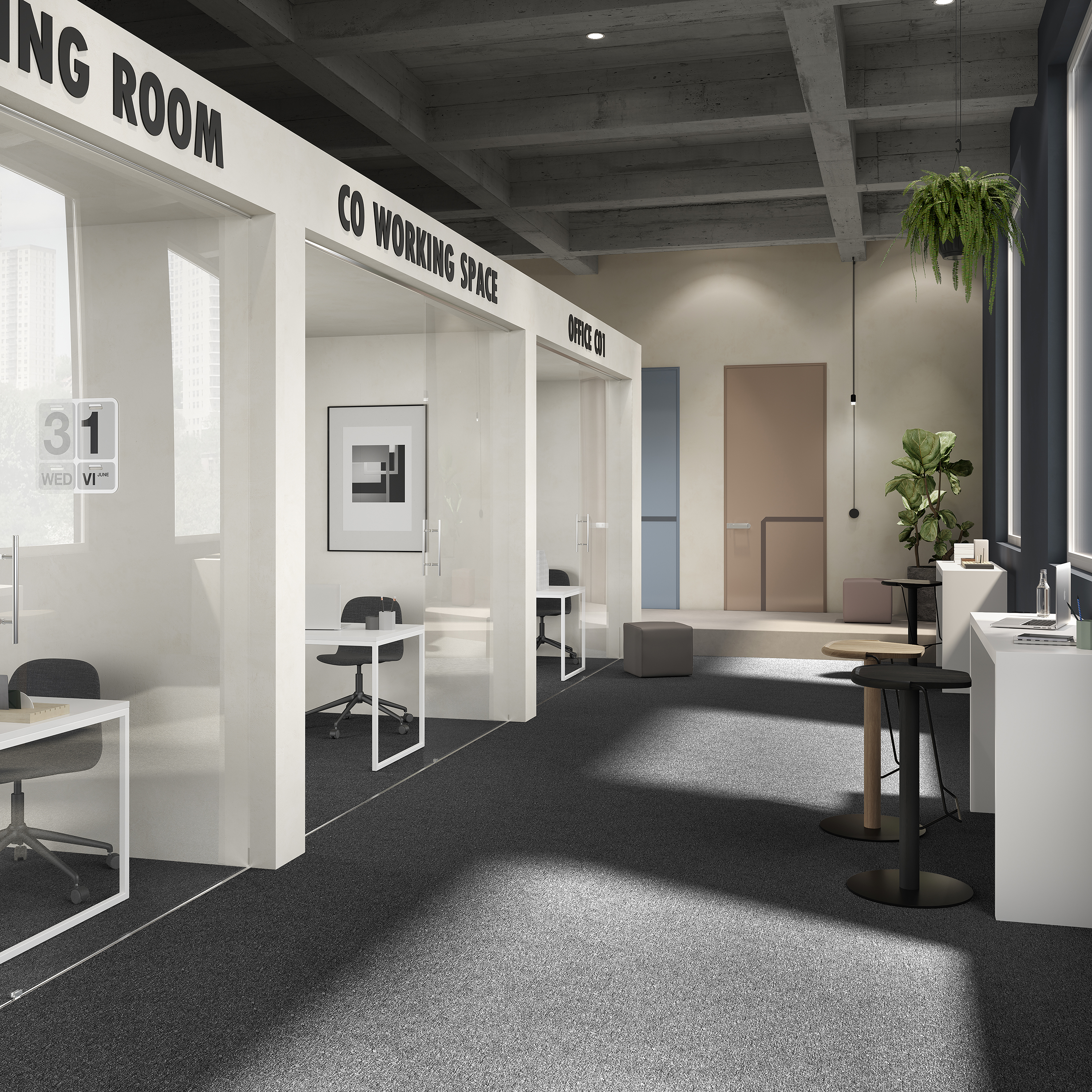 Ковровая плитка Medusa Tile 99 (500*500*5 мм) — купить в Уссурийске