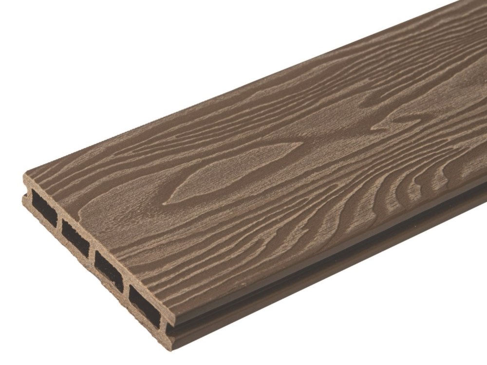 Террасная доска орех TalverWood 150*25мм 3D текстура дерева брашинг — купить в Уссурийске
