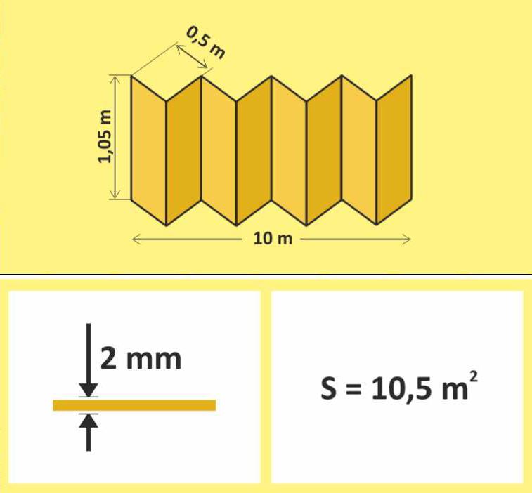 Подложка-гармошка "Солид" 2мм (10,5 м2) желтая