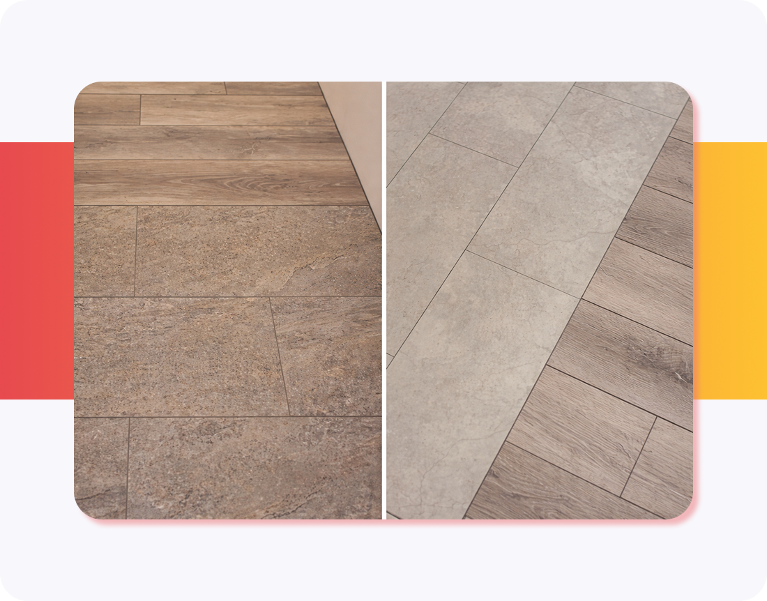 Укладка трёх коллекций SPC плитки в квартире 90 м²