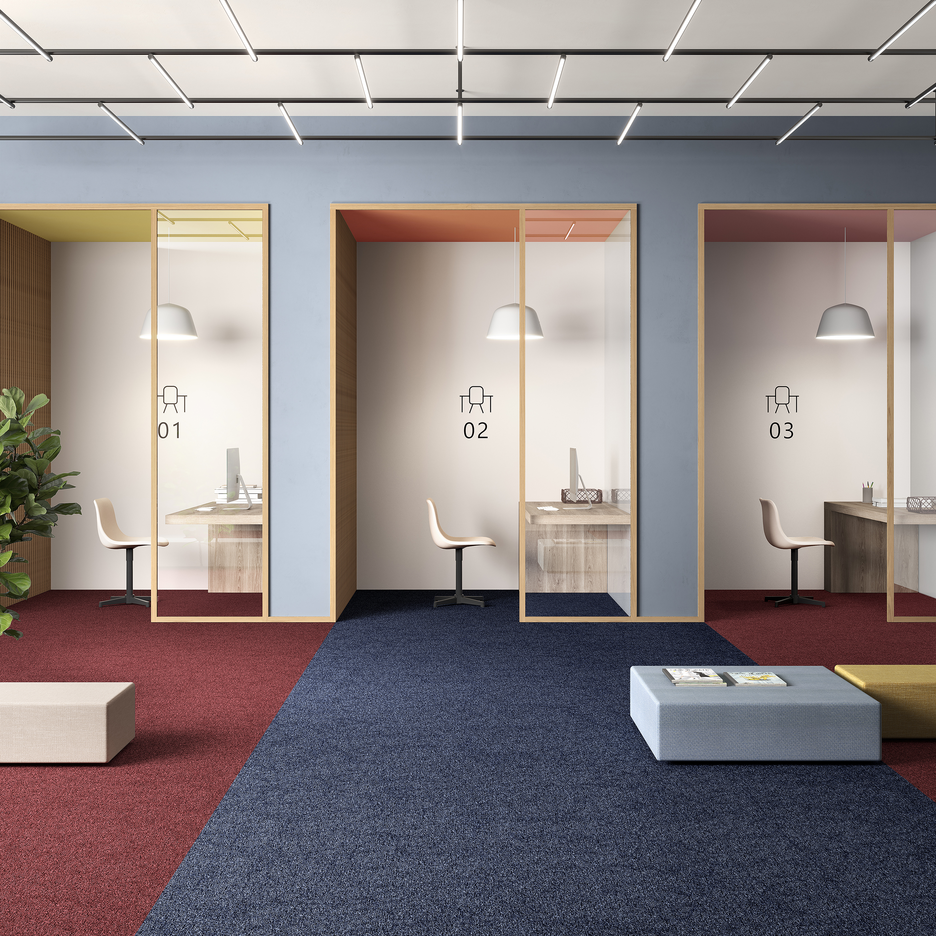 Ковровая плитка Medusa Tile 77 (500*500*5 мм) — купить в Уссурийске