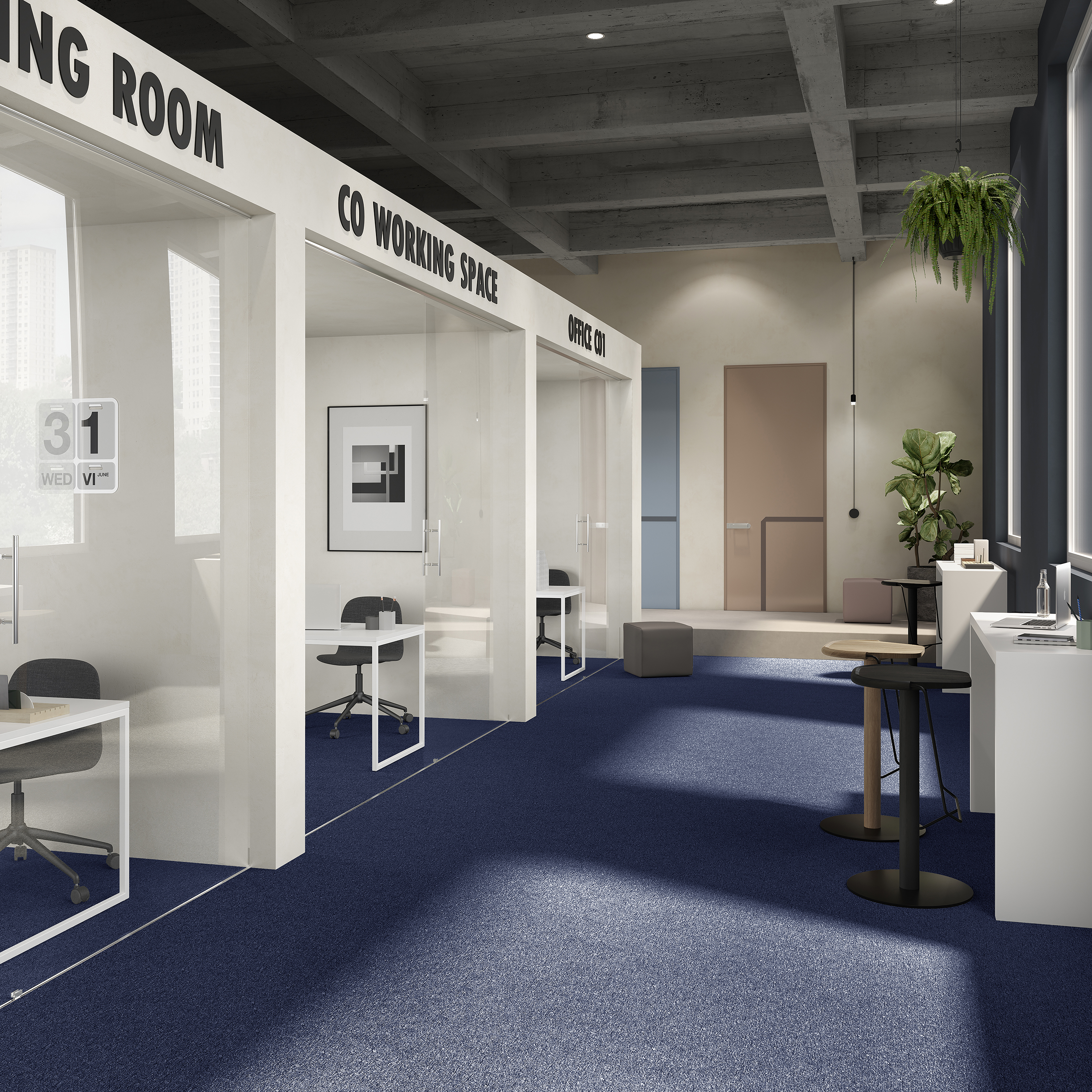 Ковровая плитка Medusa Tile 77 (500*500*5 мм) — купить в Уссурийске