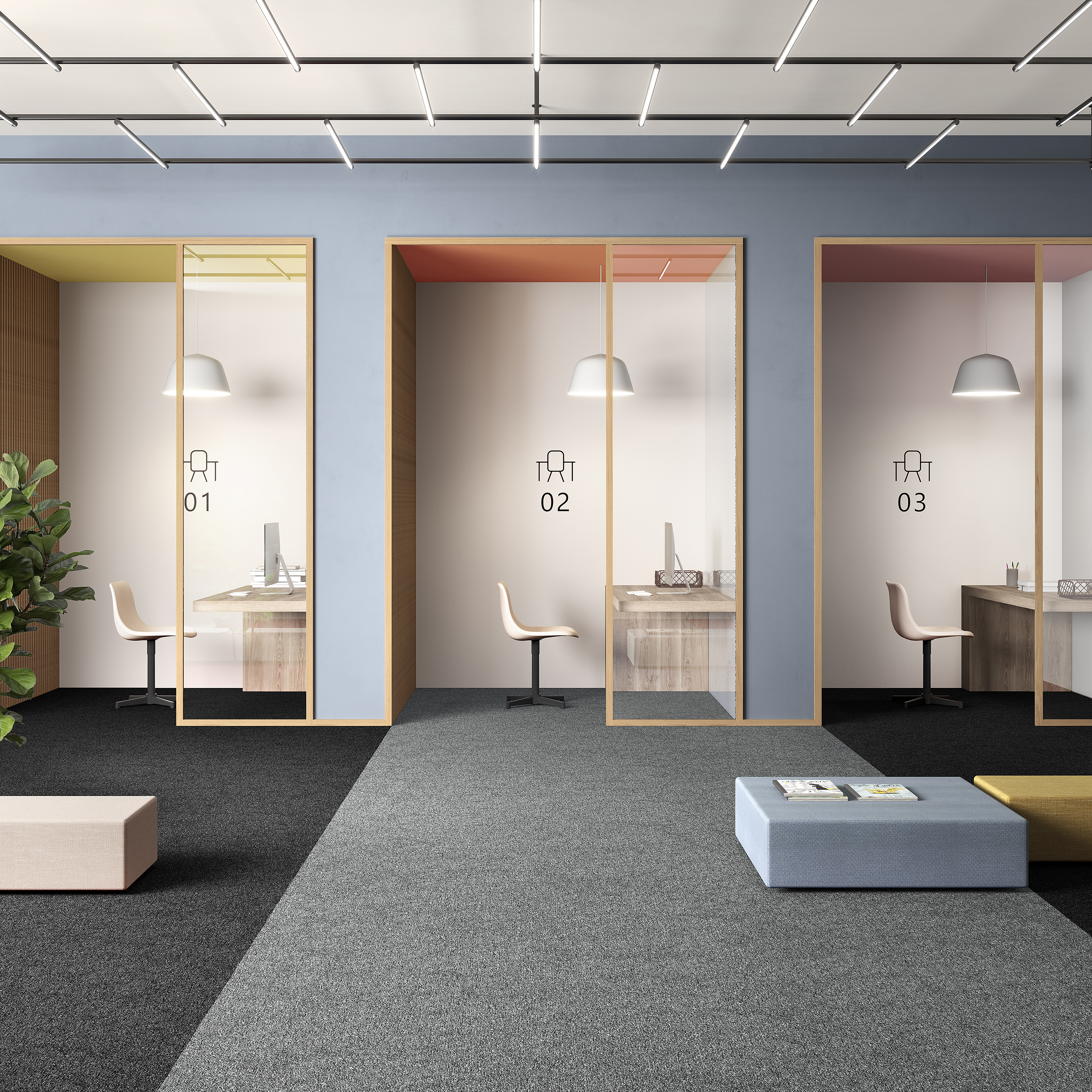 Ковровая плитка Medusa Tile 90 (500*500*5 мм) — купить в Уссурийске